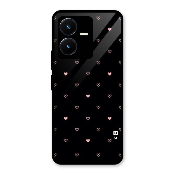 Tiny Little Pink Pattern Glass Back Case for Vivo Y22