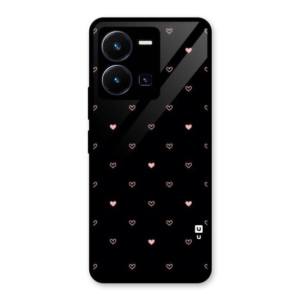 Tiny Little Pink Pattern Glass Back Case for Vivo Y35