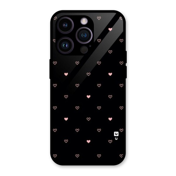 Tiny Little Pink Pattern Glass Back Case for iPhone 14 Pro