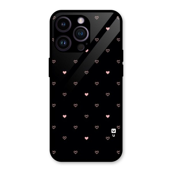 Tiny Little Pink Pattern Glass Back Case for iPhone 14 Pro Max