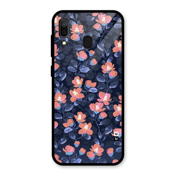 Tiny Peach Flowers Glass Back Case for Galaxy A30