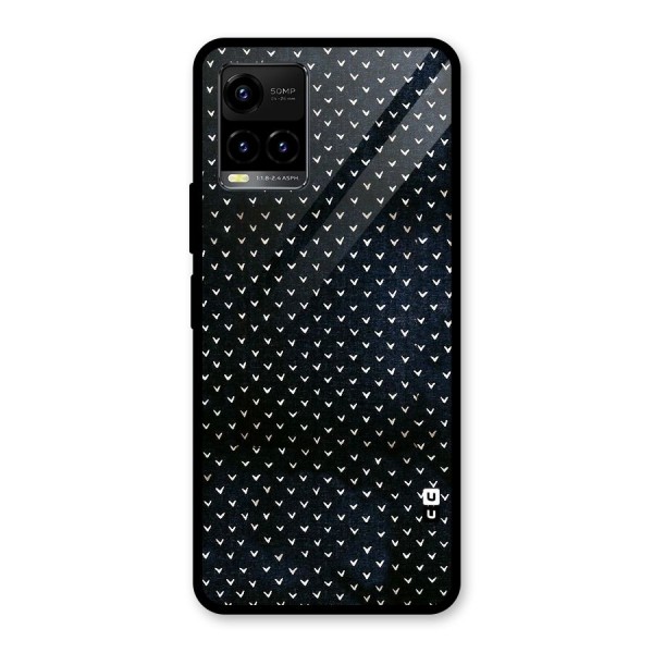 Tiny White Hearts Glass Back Case for Vivo Y21 2021