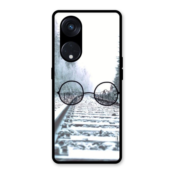 Tracks And Specs Glass Back Case for Reno8 T 5G