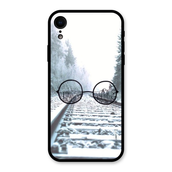 Tracks And Specs Glass Back Case for XR