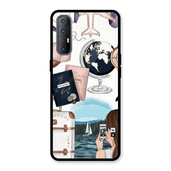 Travel Diaries Glass Back Case for Oppo Reno3 Pro