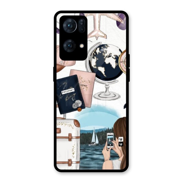 Travel Diaries Glass Back Case for Oppo Reno7 Pro 5G