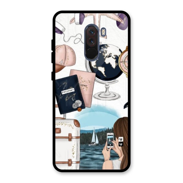 Travel Diaries Glass Back Case for Poco F1