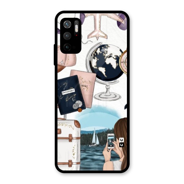 Travel Diaries Glass Back Case for Poco M3 Pro 5G