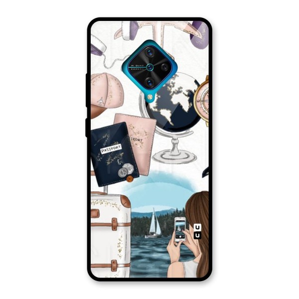 Travel Diaries Glass Back Case for Vivo S1 Pro