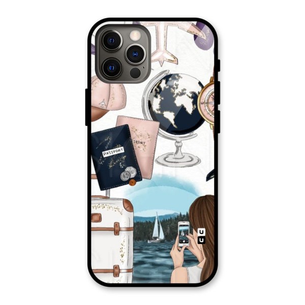 Travel Diaries Glass Back Case for iPhone 12 Pro