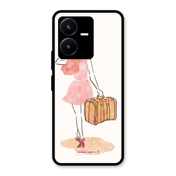 Travel Girl Glass Back Case for Vivo Y22