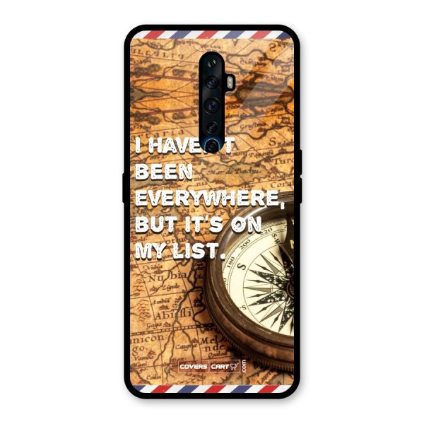 Travel Map Glass Back Case for Oppo Reno2 Z