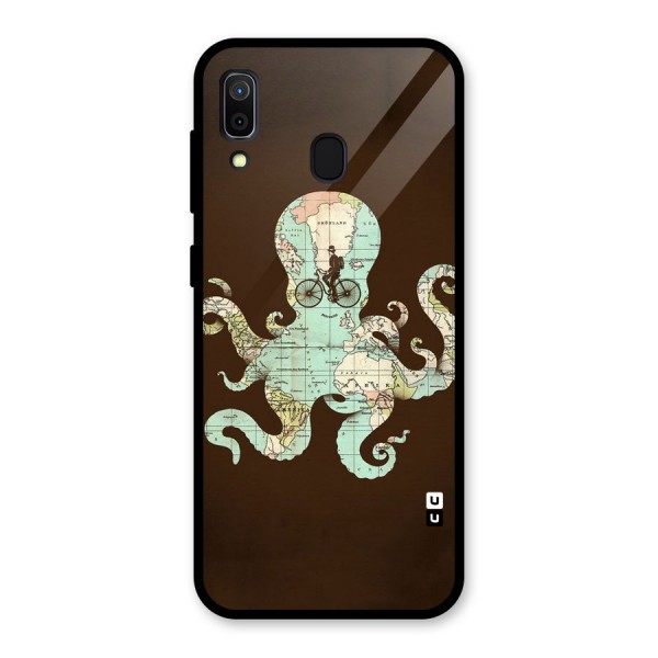 Travel Octopus Glass Back Case for Galaxy A30