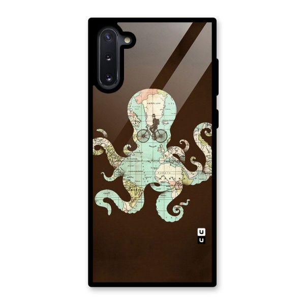 Travel Octopus Glass Back Case for Galaxy Note 10