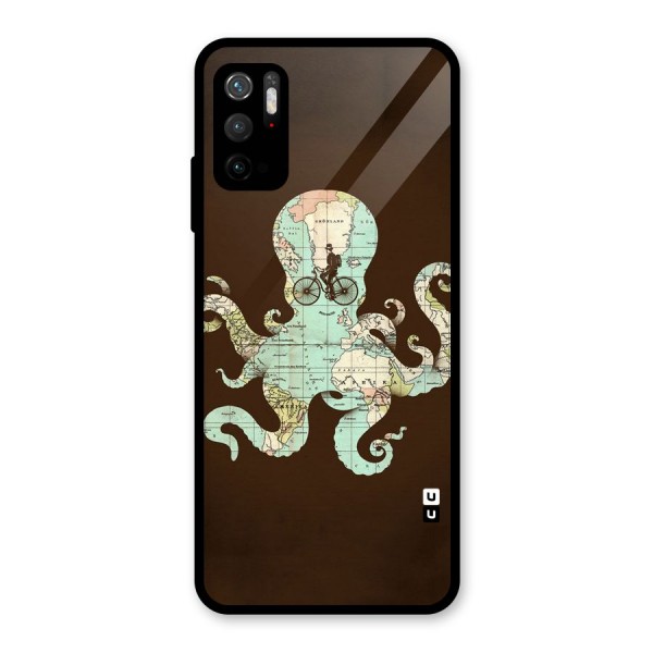 Travel Octopus Glass Back Case for Poco M3 Pro 5G