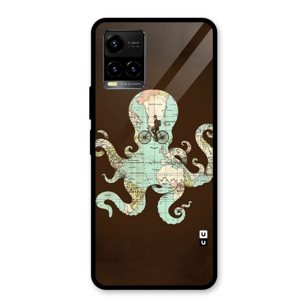 Travel Octopus Glass Back Case for Vivo Y21 2021