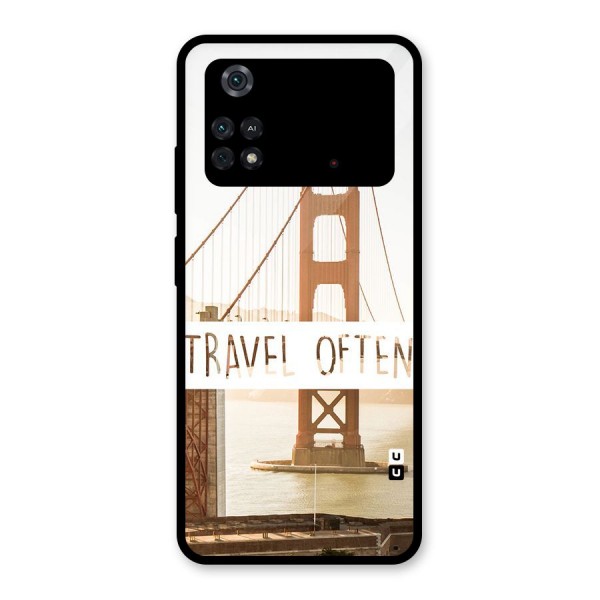 Travel Often Glass Back Case for Poco M4 Pro 4G