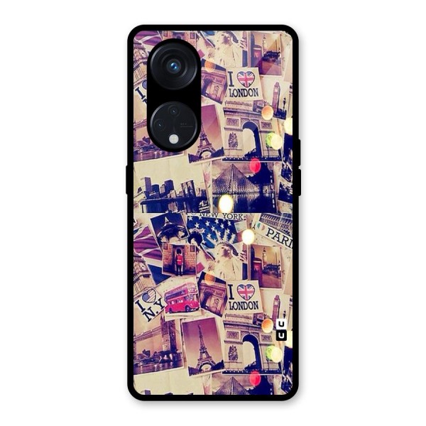 Travel Pictures Glass Back Case for Reno8 T 5G