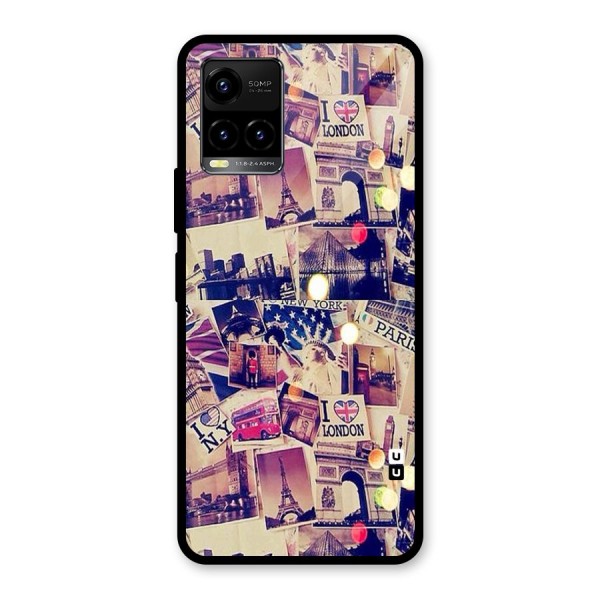 Travel Pictures Glass Back Case for Vivo Y21 2021