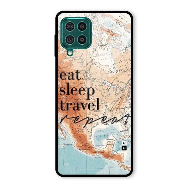 Travel Repeat Glass Back Case for Galaxy F62