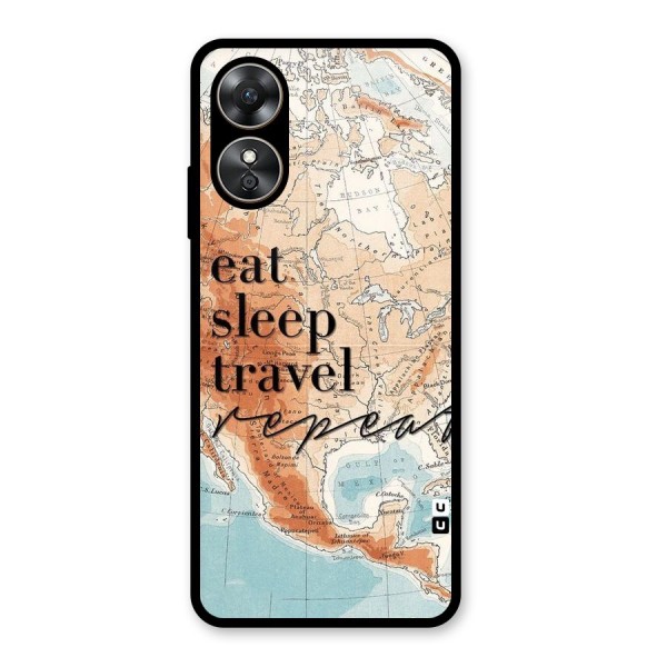 Travel Repeat Glass Back Case for Oppo A17