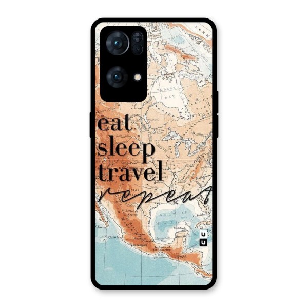 Travel Repeat Glass Back Case for Oppo Reno7 Pro 5G