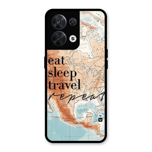 Travel Repeat Glass Back Case for Oppo Reno8 5G