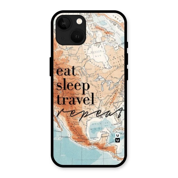 Travel Repeat Glass Back Case for iPhone 13