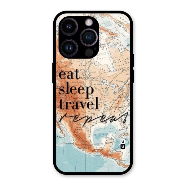 Travel Repeat Glass Back Case for iPhone 14 Pro