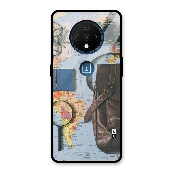 Travel Requisites Glass Back Case for OnePlus 7T
