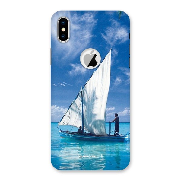 Travel Ship Back Case for iPhone XS Logo Cut