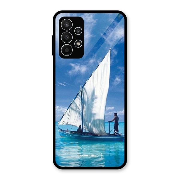 Travel Ship Glass Back Case for Galaxy A23