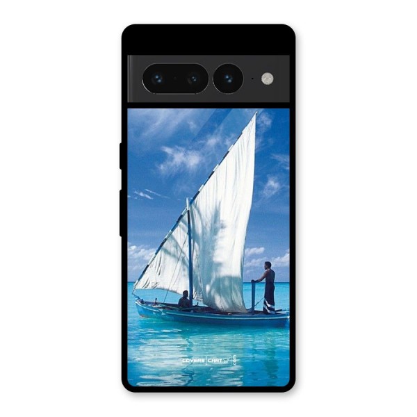 Travel Ship Glass Back Case for Google Pixel 7 Pro