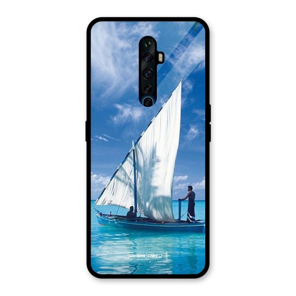 Travel Ship Glass Back Case for Oppo Reno2 Z