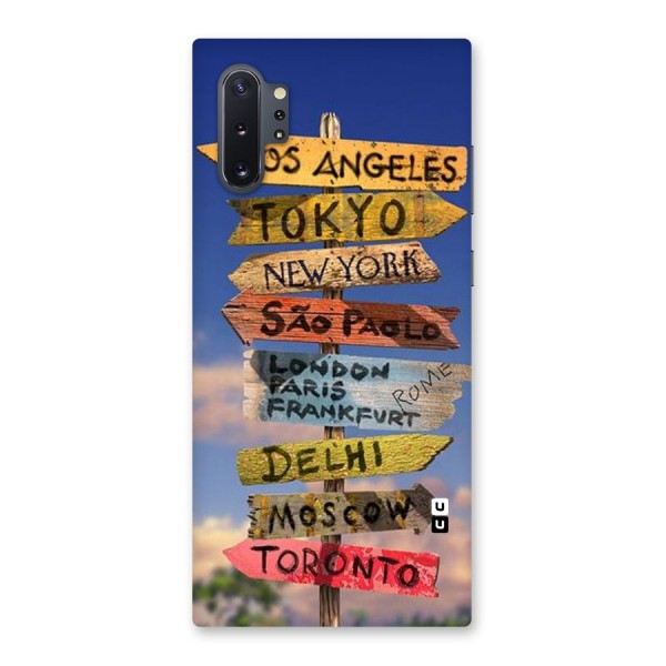 Travel Signs Back Case for Galaxy Note 10 Plus