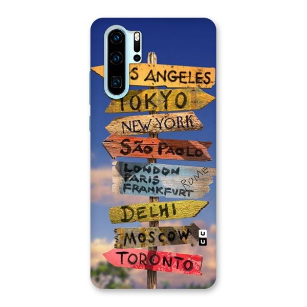 Travel Signs Back Case for Huawei P30 Pro