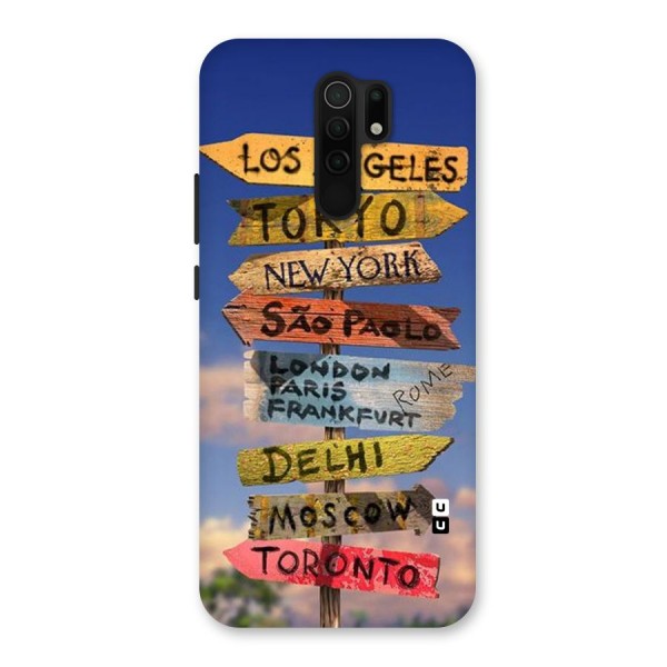 Travel Signs Back Case for Redmi 9 Prime