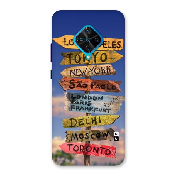 Travel Signs Back Case for Vivo S1 Pro