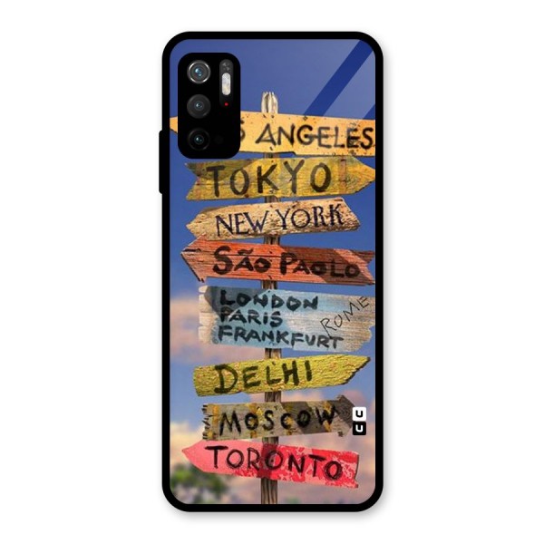 Travel Signs Glass Back Case for Poco M3 Pro 5G