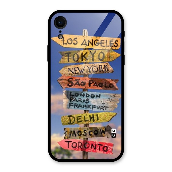 Travel Signs Glass Back Case for XR