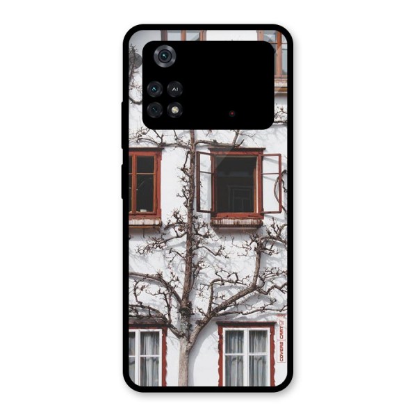 Tree House Glass Back Case for Poco M4 Pro 4G