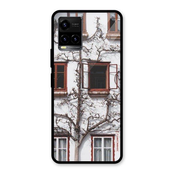 Tree House Glass Back Case for Vivo Y21 2021