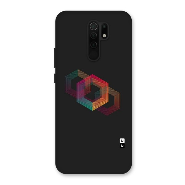 Tri-hexa Colours Back Case for Redmi 9 Prime