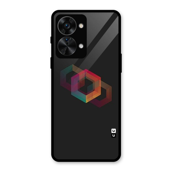 Tri-hexa Colours Glass Back Case for OnePlus Nord 2T