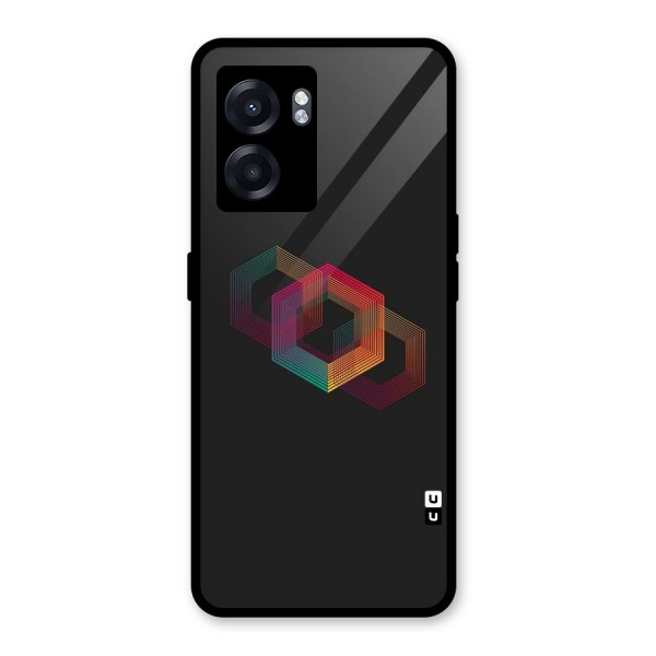 Tri-hexa Colours Glass Back Case for Oppo K10 (5G)