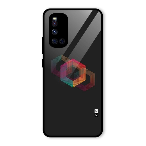 Tri-hexa Colours Glass Back Case for Vivo V19