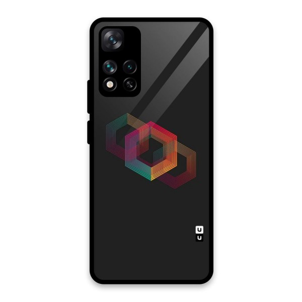 Tri-hexa Colours Glass Back Case for Xiaomi 11i HyperCharge 5G