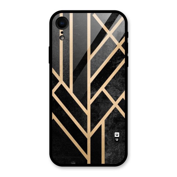 Tri Lines Gold Glass Back Case for XR