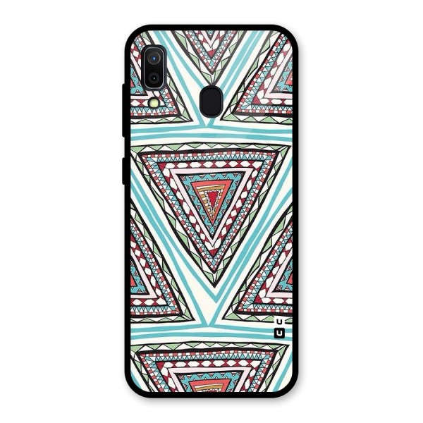 Triangle Abstract Mode Glass Back Case for Galaxy A30