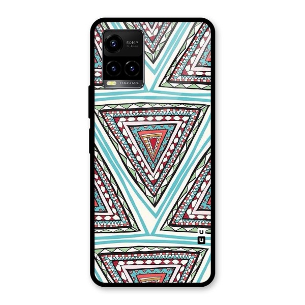 Triangle Abstract Mode Glass Back Case for Vivo Y21 2021